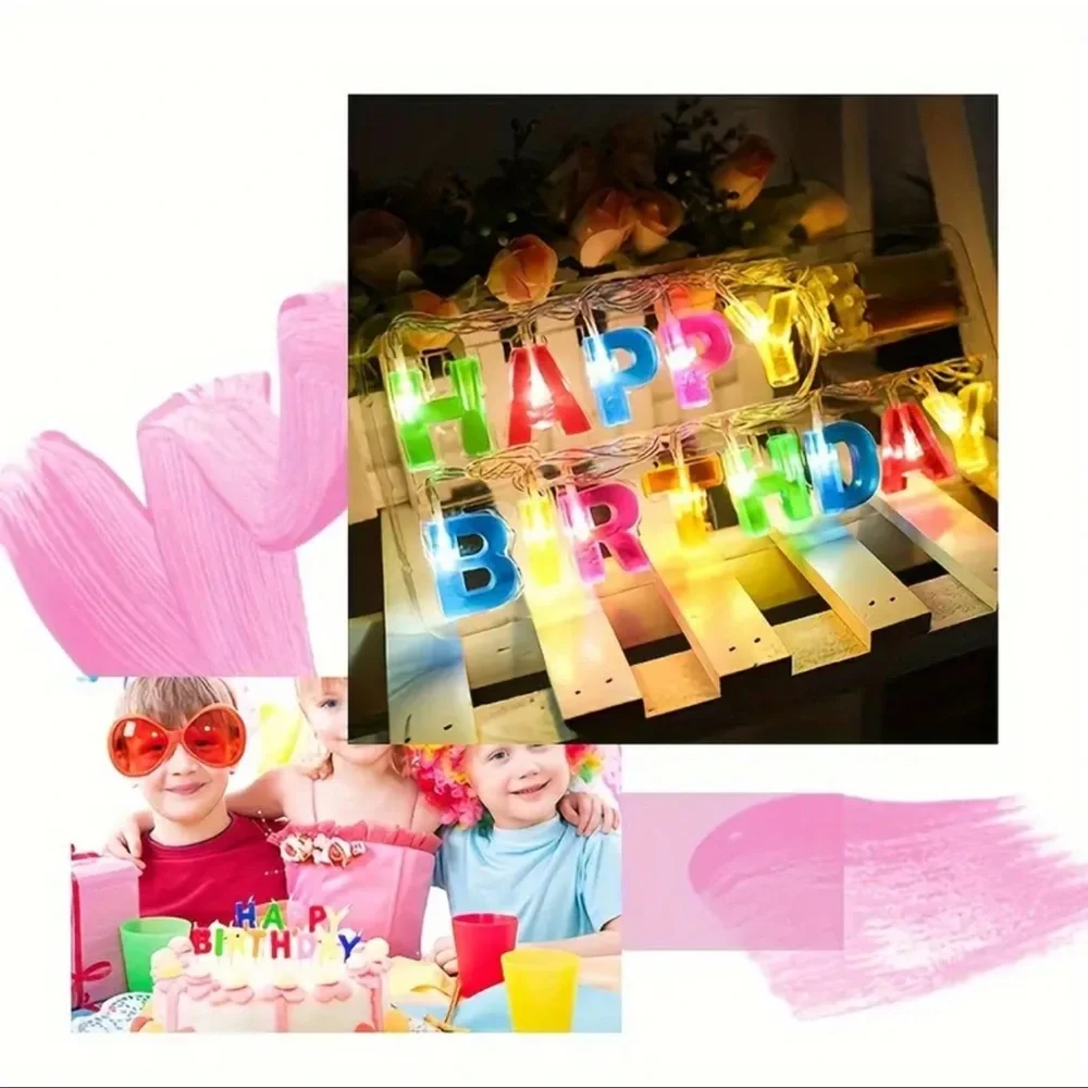 Green and Yellow Party Lights for Birthday Celebrations, Battery Operate…